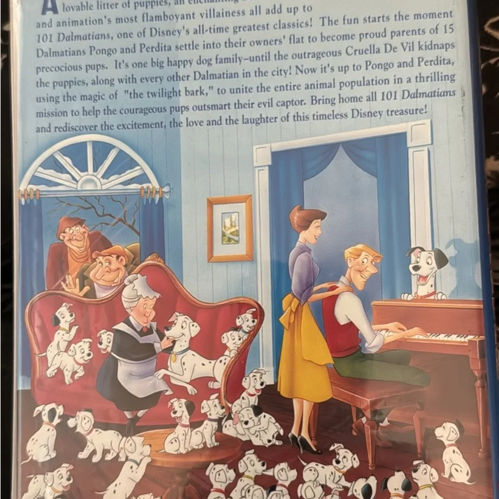 Disney Black Diamond 101 Dalmatians VHS1263 Rare collectible treasure!Excellent